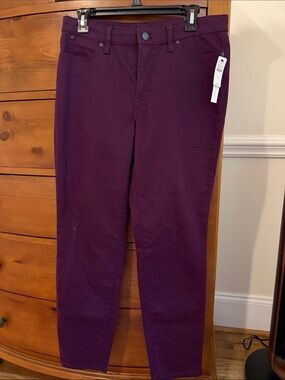 Talbots Women's Cropped Purple/Burgandy Ankle Pants